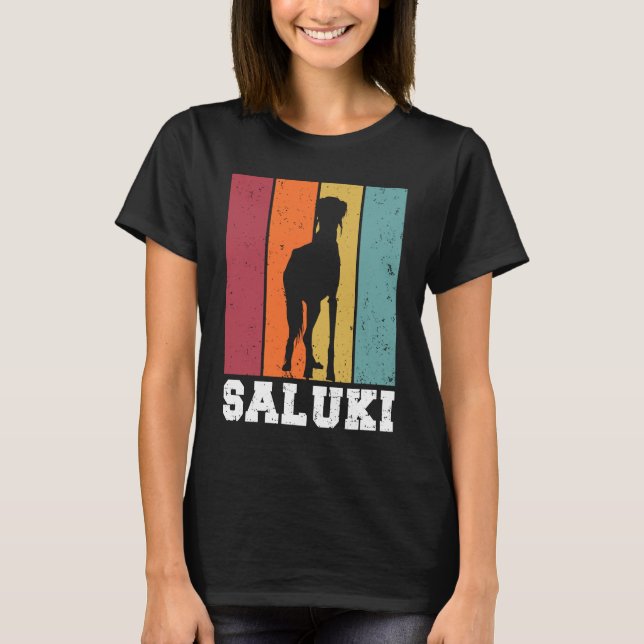 Camiseta Saluki Vintage  2 (Frente)