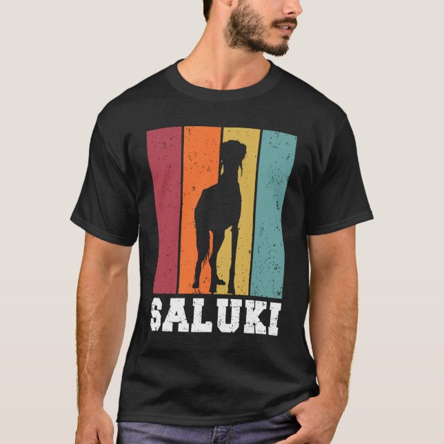 Camiseta Saluki Vintage  2 (Frente)