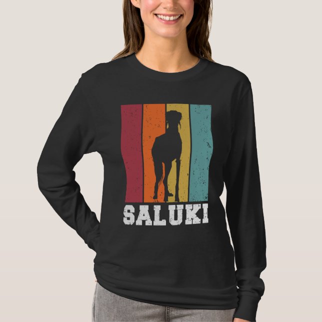 Camiseta Saluki Vintage  2 (Frente)