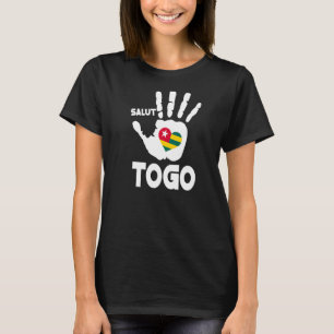 Camiseta Salut Togo Com Bandeira Togolesa Num Togo De Amor 
