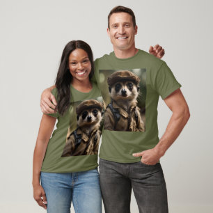 Camiseta Saluting Sylvester, o Meerkat: Um Conto de Veteran
