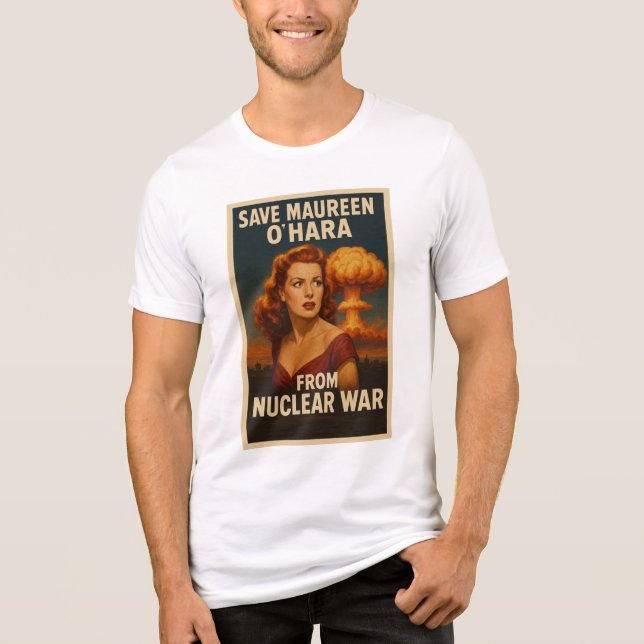 Camiseta Salva Maureen O'hara da Guerra Nuclear (Frente)