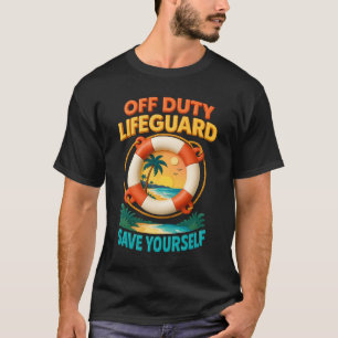 Camiseta Salva-vidas fora de serviço Estou de férias Salve-