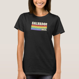 Camiseta Salvador Brasil Rainbow Orgulho gay Merch Retro 70