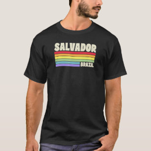 Camiseta Salvador Brasil Rainbow Orgulho gay Merch Retro 70