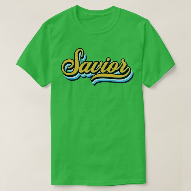 Camiseta Salvador de Vintage Retro (Frente do Design)