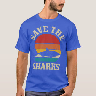 Camiseta Salvaguardar A Proteção Marinha Do Tubarão Vintage