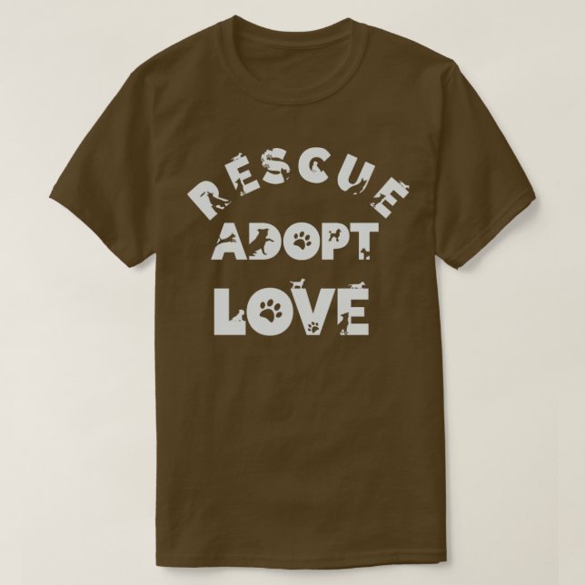 Camiseta Salvamento Adotar Cachorros de Amor (Frente do Design)