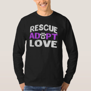 Camiseta Salvamento Bonito Adota Novidade Com Amor Engraçad