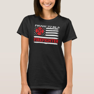 Camiseta Salvamento Contra Fogo Orgulhoso De Ser Bombeiro