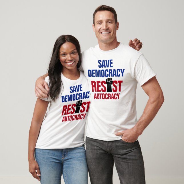 Camiseta Salvamento da Democracia Resiste Autocracia - Anti (Unissex)