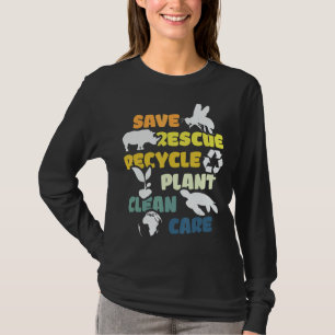 Camiseta Salvamento de Abelhas Animais Reciclado Plástico T