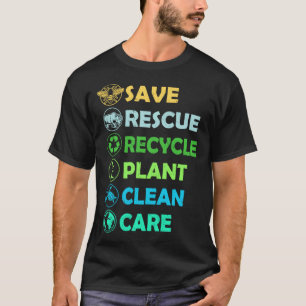 Camiseta Salvamento de Abelhas Animais Reciclares Plásticos