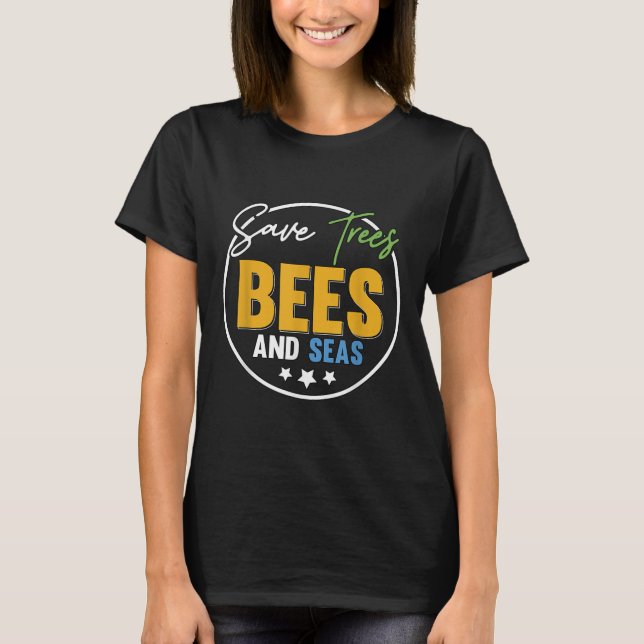 Camiseta Salvamento De Abelhas De Árvores E Proteção Ambien (Frente)