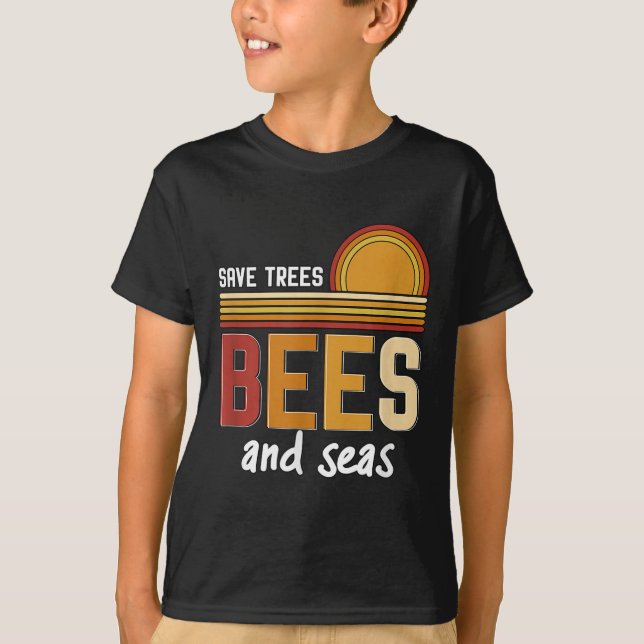 Camiseta Salvamento De Abelhas De Árvores E Proteção Ambien (Frente)