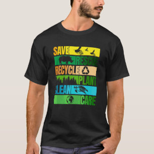 Camiseta Salvamento de Abelhas Reciclar Planejar Terra Limp