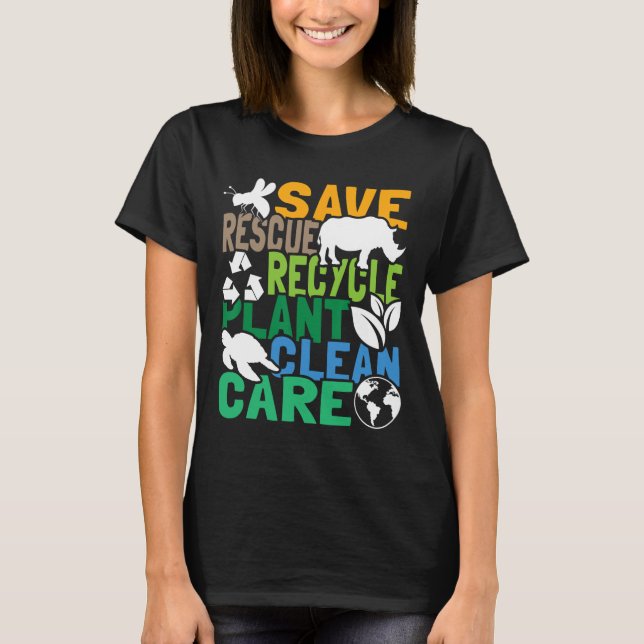Camiseta Salvamento de Abelhas Reciclar Plástico - Terra D (Frente)