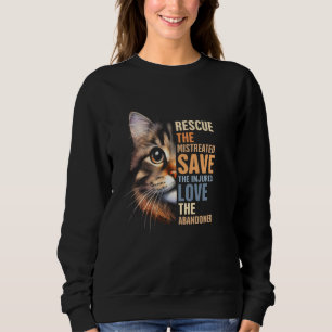 Camiseta Salvamento de Adoção de Salvamento Cat Resgate O M