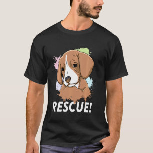 Camiseta Salvamento de Cães Adotar Abrigos de Cães de Pata