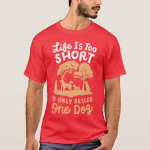 Camiseta Salvamento de Cão Adotar Cão Lover Família Engraça