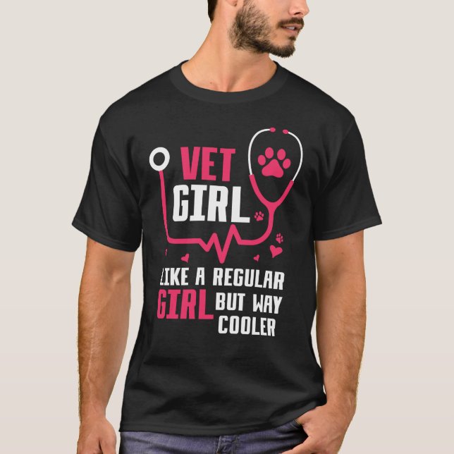 Camiseta Salvamento de futuras garotas veterinárias (Frente)