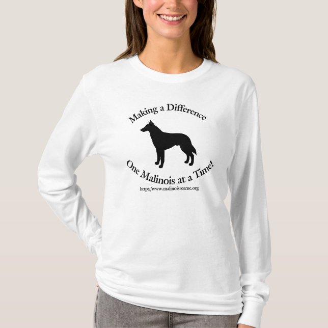 Camiseta Salvamento de Malinois que faz uma diferença (Frente)