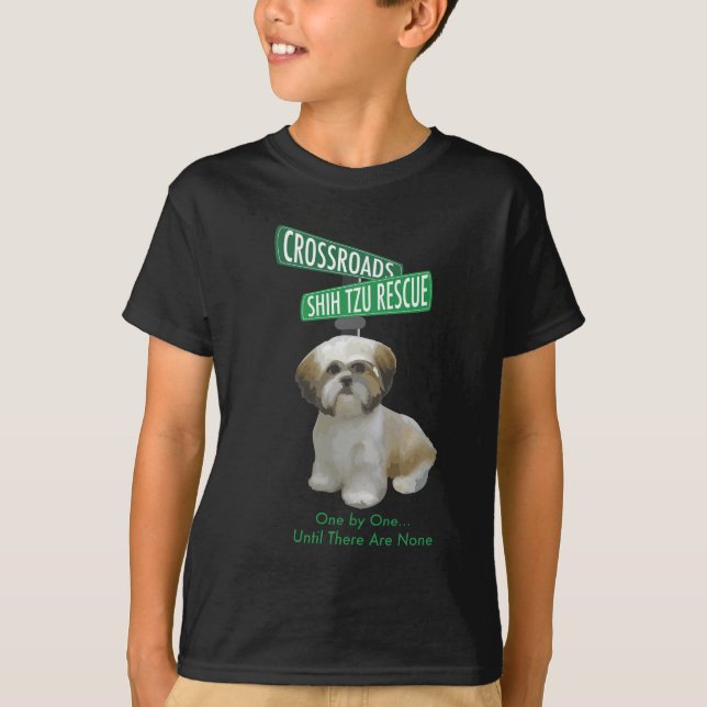Camiseta Salvamento de ShihTzu das estradas transversaas (Frente)