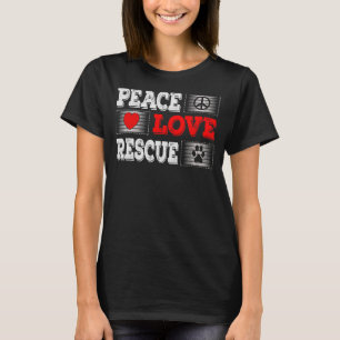 Camiseta Salvamento Do Amor Pela Paz Para O Cão