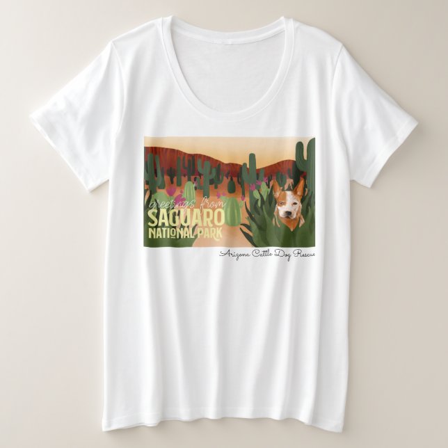Camiseta Salvamento do cão do gado da arizona - parque (Frente do Design)