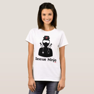 Camiseta Salvamento Ninja - enfermeira diplomada engraçada