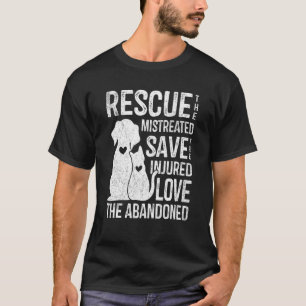 Camiseta Salvamento Pet Salve Amor Animais Fofos Salvam Cão