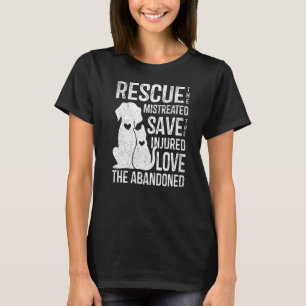 Camiseta Salvamento Pet Salve Amor Animais Fofos Salvam Cão