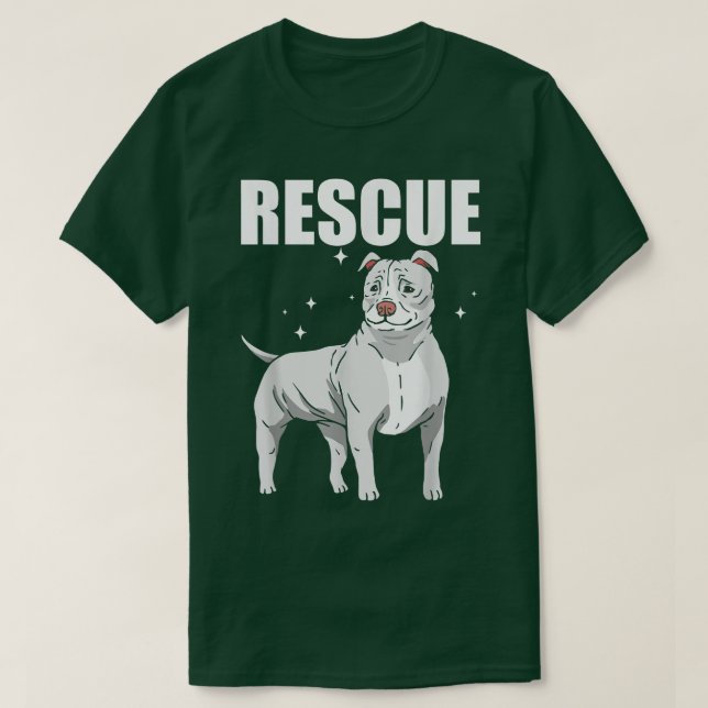 Camiseta Salvamento Pitbull, Proprietário Do Cão Lover Pit  (Frente do Design)