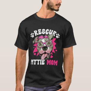 Camiseta Salvamento Pittie Mamãe Proteção Pitbull Adoção Pi