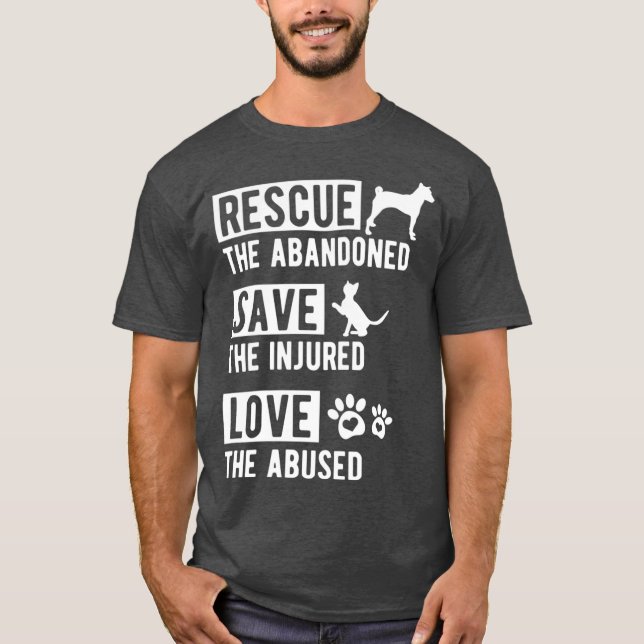 Camiseta Salvamento Salva Amor Abrigo Animal Adotar Gato De (Frente)