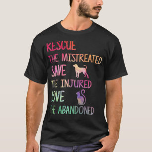 Camiseta Salvamento Salva Amor Pet Animal Shelter Slee Volu