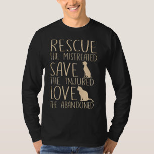 Camiseta Salvamento Salvamento Cão Cão Cão Cachorro Salvame