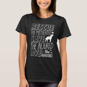 Camiseta Salvamento Salvar Amor Cão de Salvamento Animal Ci