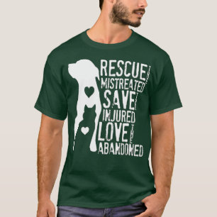 Camiseta Salvamento Salve Amor Salvamento Animal Cão Cachor