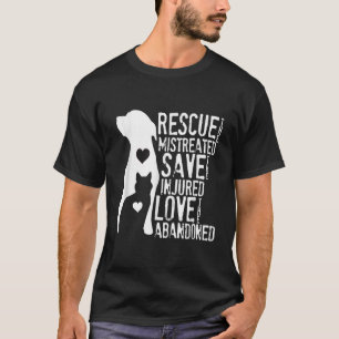 Camiseta Salvamento Salve Amor Salvamento Animal Cão Ressur