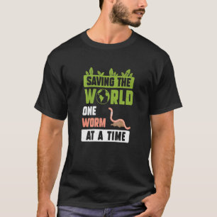 Camiseta Salvando O Humor Da Vermictura Mundial Para Um Ver