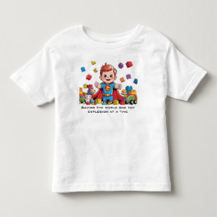 Camiseta Salvando o Mundo Uma Explosão de Brinquedo de Cada