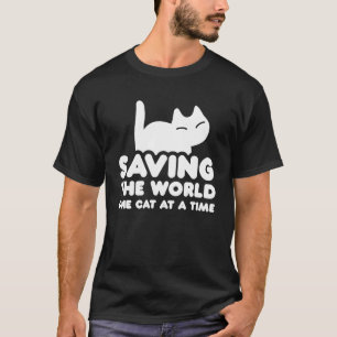 Camiseta Salvando Um Gato Do Mundo De Cada Vez O Resgate De