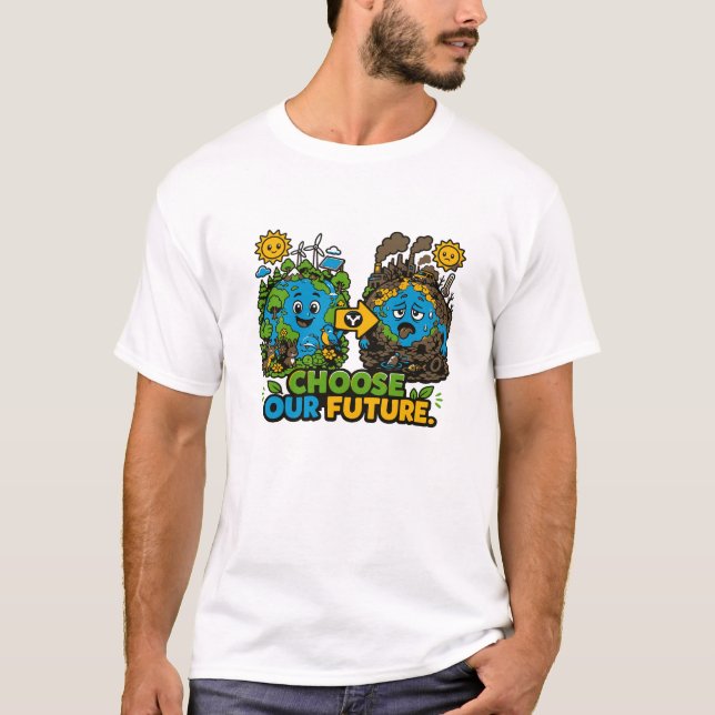Camiseta Salvar a Ação Climática da Terra (Frente)