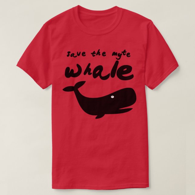 Camiseta salvar a baleia 9 (Frente do Design)