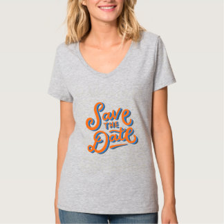 Camiseta Salvar a Data Design de Tipografia Elegante