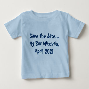 Camiseta Salvar a data… Meu bar Mitzvah, em abril de 2021
