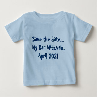 Camiseta Salvar a data… Meu bar Mitzvah, em abril de 2021