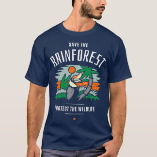 Camiseta Salvar a Floresta Tropical Proteger a Vida Selvage