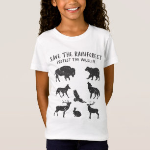 Camiseta Salvar A Floresta Tropical Proteger A Vida Selvage